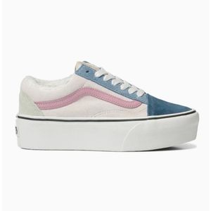 Womens Vans 9.5  lace-up seude and sherpa platform sneakers